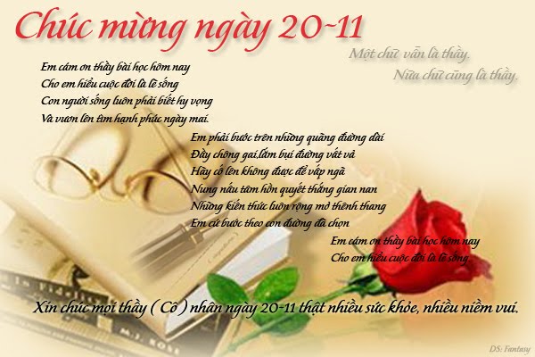 Thiệp mừng ngày nhà giáo