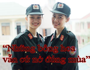 2 nữ cảnh sát cơ động Công an Nghệ An 