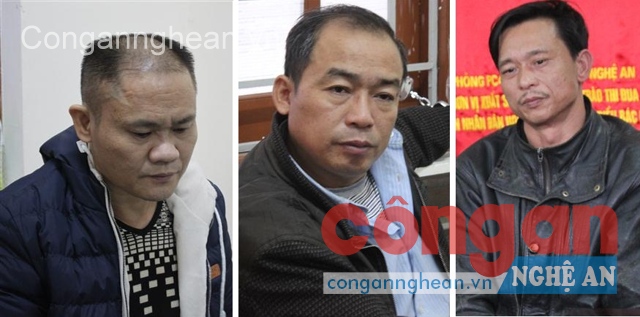 Đối tượng Nguyễn Văn Bình, Lê Văn Hùng và Nguyễn Sỹ Quế cùng tang vật
