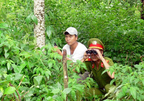 Trinh sát ma túy mật phục bắt giữ đối tượng.