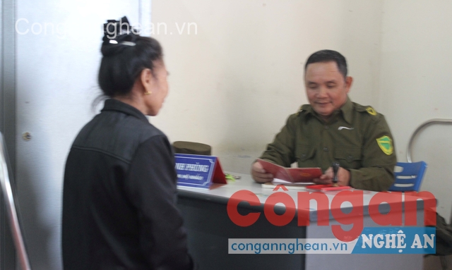 Công an xã Thanh Sơn giải quyết các vụ việc phát sinh  ngay từ cơ sở