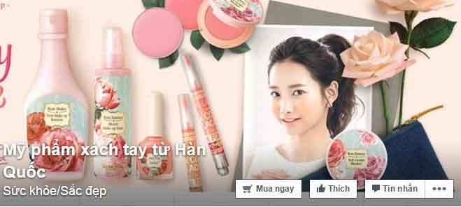 Mỹ phẩm được bày bán rộng rãi trên các trang mạng xã hội. Ảnh minh họa
