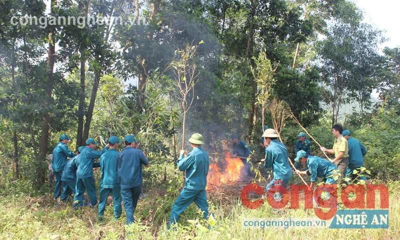 Bên cạnh công tác tuyên truyền, nâng cao ý thức của người dân, công tác diễn tập phòng chống cháy rừng cũng được triển khai quyết liệt nhằm hạn chế thấp nhất hậu quả nếu xảy ra cháy