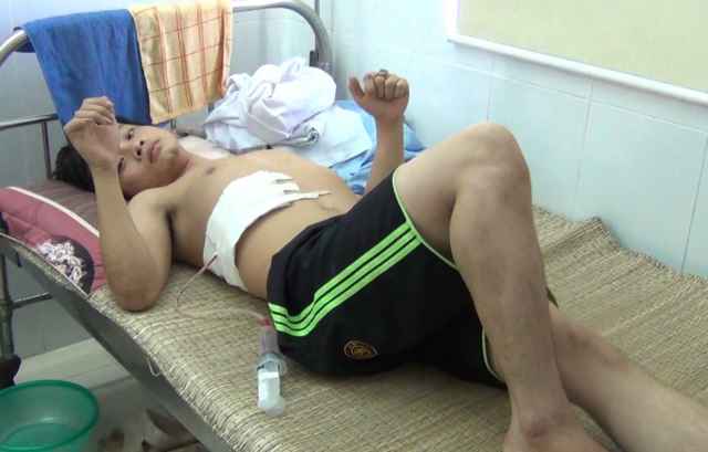 Nạn nhân khi đang điều trị tại bệnh viện