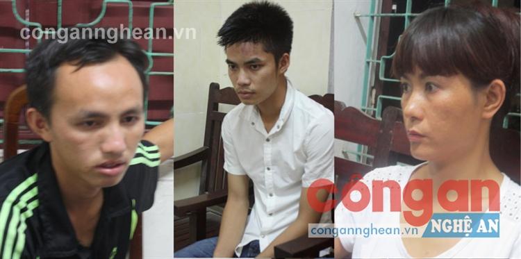 Các đối tượng mua bán trái phép chất ma túy bị Công an TP Vinh bắt giữ
