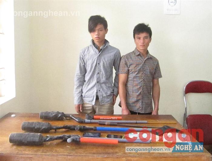 Hai đối tượng và tang vật vụ án