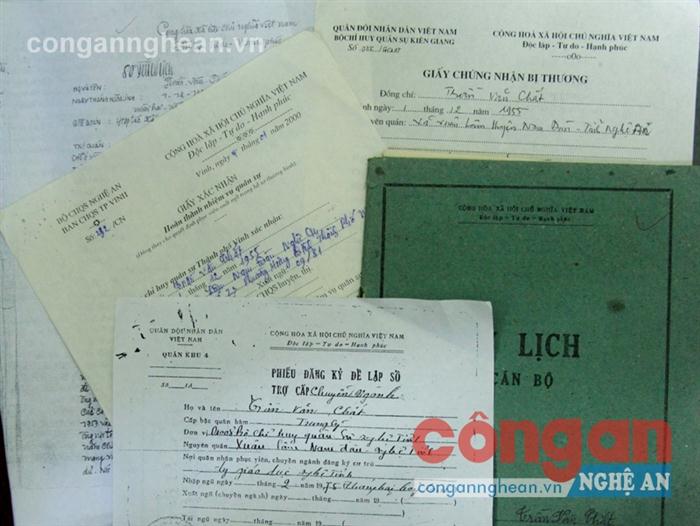 Giấy tờ gốc trong hồ sơ bị Thanh tra     Bộ LĐ,TB&XH nghi ngờ “giả mạo”                     của một thương binh