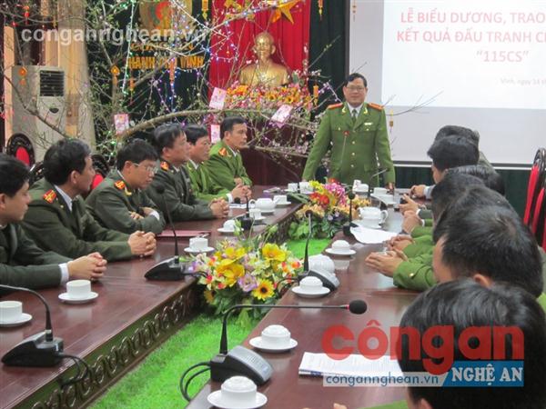 Lãnh đạo Công an tỉnh Nghệ An khen thưởng đột xuất cho Ban chuyên án đấu tranh chống tội phạm ma túy  
