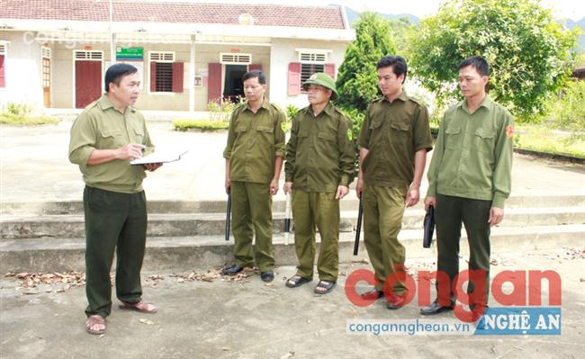 Công an xã Châu Hồng triển khai kế hoạch tuần tra đảm bảo ANTT