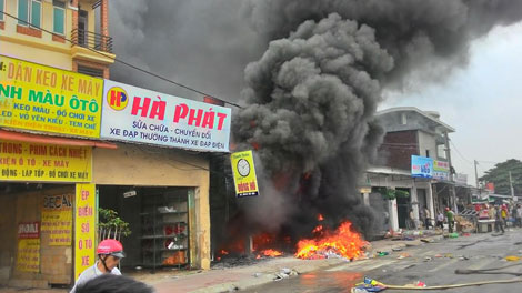 Hiện trường vụ hỏa hoạn