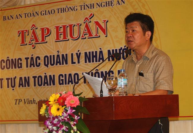 Đồng chí Võ Minh Đức, Chánh Văn phòng Ban ATGT tỉnh khai mạc khóa tập huấn