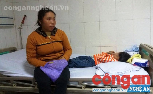 Cháu T. đang điều trị tại bệnh viện