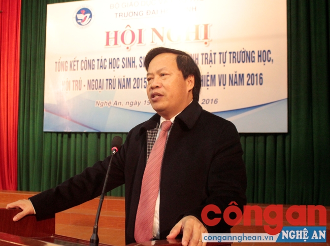 Giáo sư, tiến sĩ Đinh Xuân Khoa, Hiệu trưởng trường ĐH Vinh khẳng định vấn đề an ninh luôn được nhà trường đặc biệt quan tâm