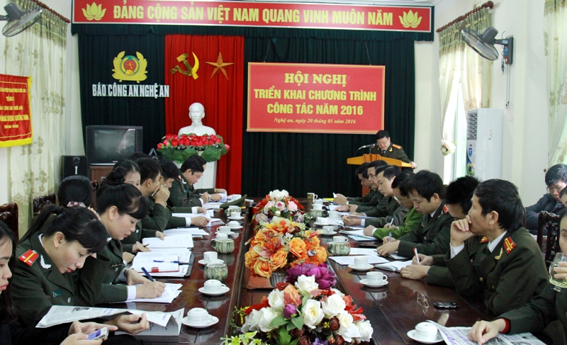Toàn cảnh Hội nghị triển khai chương trình công tác năm 2016.