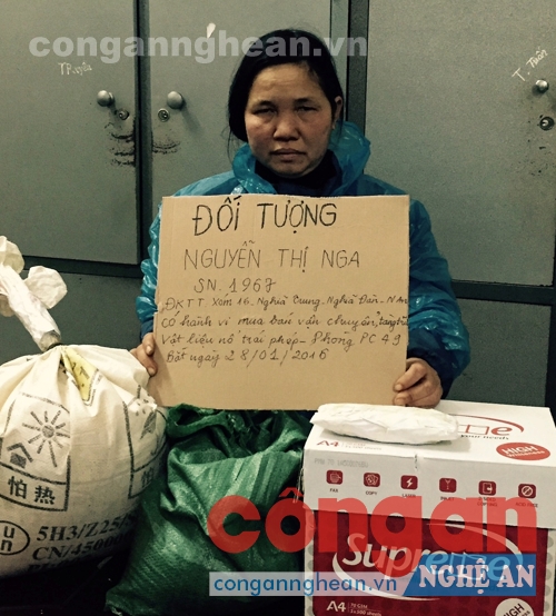 “Bà trùm” thuốc nổ Nguyễn Thị Nga bị bắt giữ