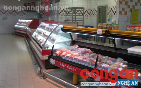 Gian hàng thực phẩm của BigC Vinh - nơi xảy ra vụ việc 