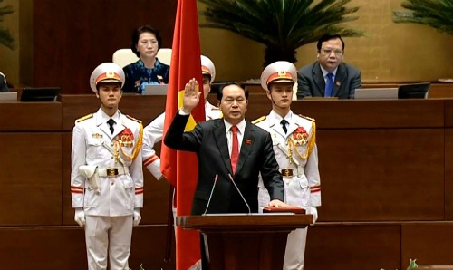  Tân Chủ tịch nước Trần Đại Quang tuyên thệ nhậm chức