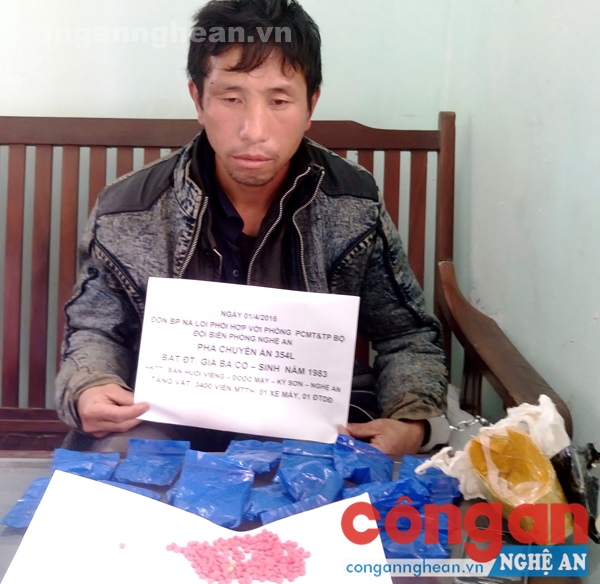 Đối tượng Già Bá Cò và tang vật trong Chuyên án
