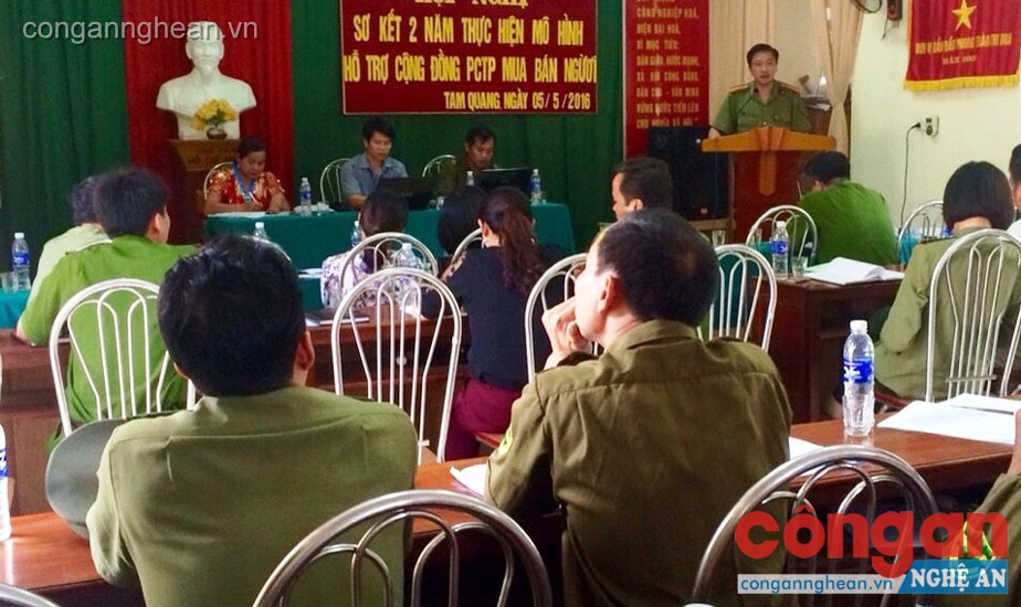 Đại diện các ngành, cấp ủy, chính quyền địa phương và thành viên trong mô hình tham dự hội nghị