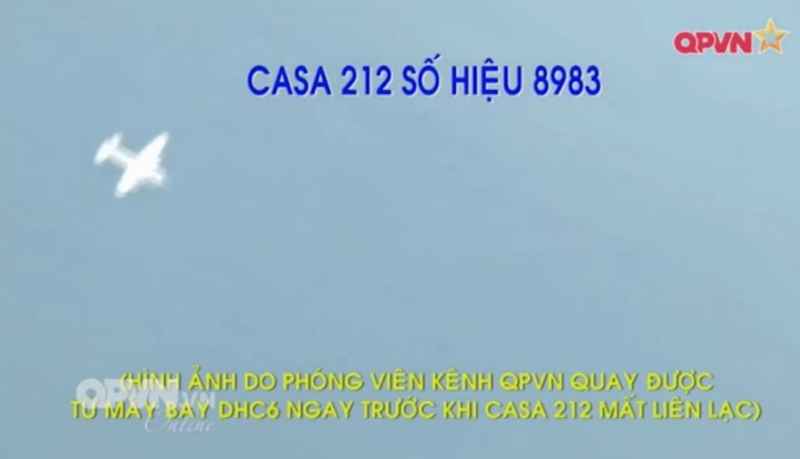 Hình ảnh CASA trước khi mất liên lạc