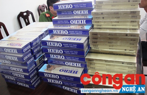 Số thuốc lá thu được tại Cơ quan Công an