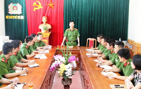 Công an TP Vinh họp bàn kế hoạch phá án