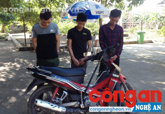 Ba đối tượng cùng phương tiện, tang vật vụ án