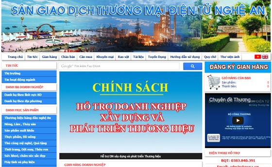 Sàn giao dịch TMĐT Nghệ An chưa thu hút được khách hàng
