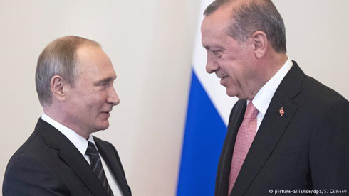 Tổng thống Nga Vladimir Putin và Tổng thống Thổ Nhĩ Kỳ Recep Tayyip Erdogan.