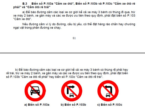 Biển cấm ôtô rẽ trái (phải) cũng không nói gì đến việc cấm quay đầu.