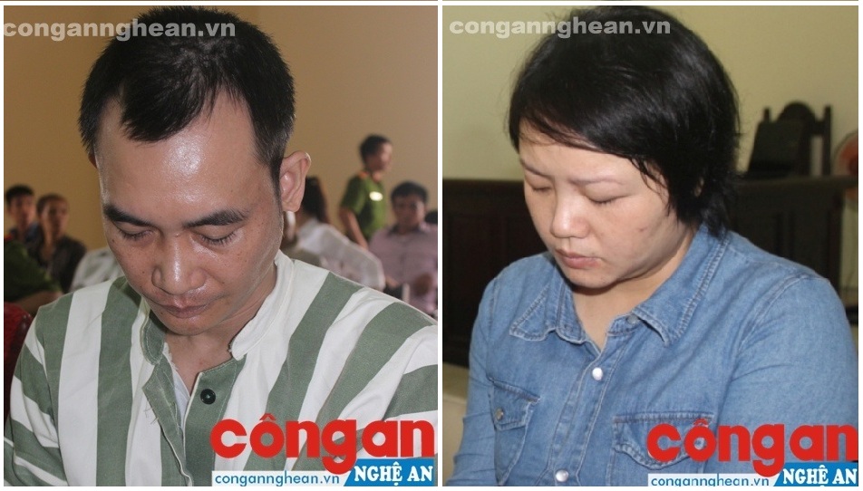 2 bị cáo Trung và Lý tại phiên tòa phúc thẩm