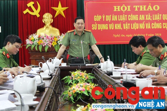 Hội thảo góp ý các dự thảo Luật tại Công an Nghệ An