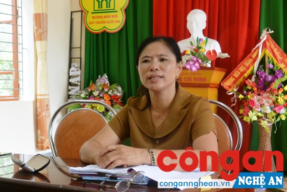 Cô Lê Thị Thu Hà bị nhận mức kỷ luật cảnh cáo và đề nghị thuyên chuyển công tác vì những sai phạm trong thu chi đầu năm ở Trường Mầm non xã Hưng Thắng