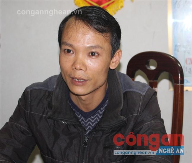 Đối tượng Lê Quang Chung tại cơ quan Công an