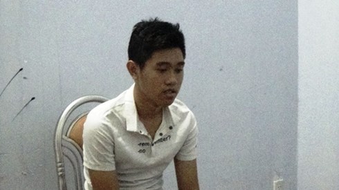 Đối tượng Sang tại cơ quan Công an