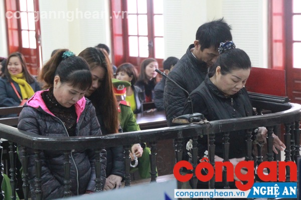 Các bị cáo tại tòa
