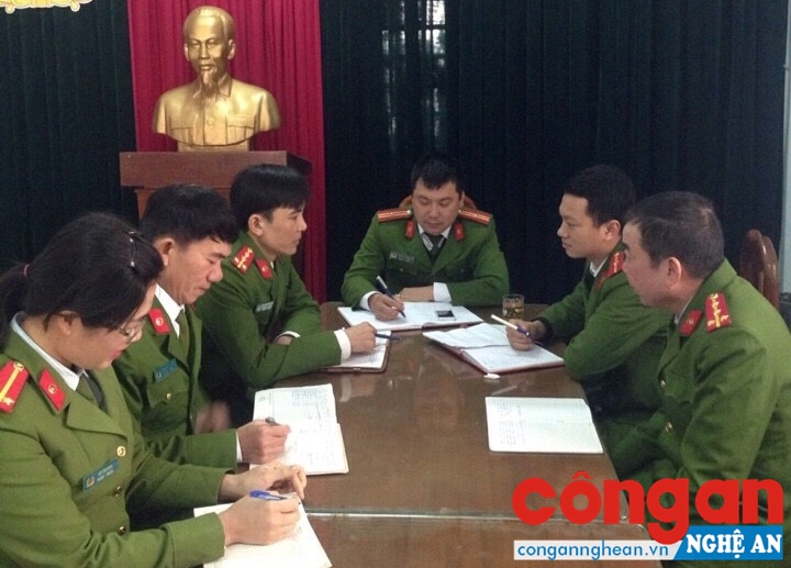 Công an phường Nghi Tân họp bàn kế hoạch đảm bảo ANTT trên địa bàn