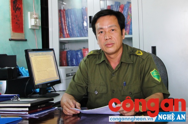 Đồng chí Đặng Ngọc Hà, Trưởng Công an xã Lăng Thành, huyện Yên Thành