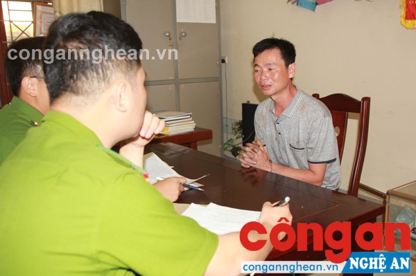 Đối tượng Vi Văn Qùy tại Cơ quan Công an