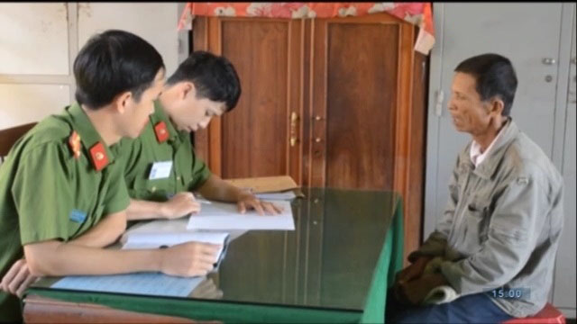 Đối tượng Nguyễn Liệu khai nhận hành vi trộm cắp của mình