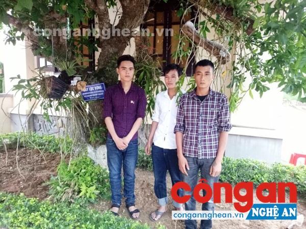 3 trong số các đối tượng trộm phong lan bị Công an huyện Tân Kỳ bắt giữ