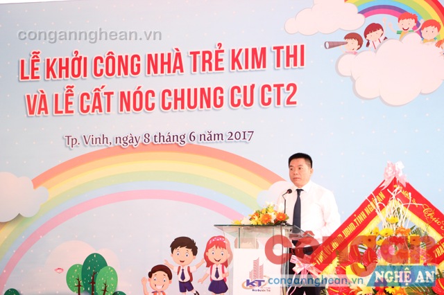 Chủ tịch Hội đồng quản trị Công ty địa ốc Kim Thi cam kết sẽ hoàn thành dự án đúng tiến độ đề ra với chất lượng tốt nhất