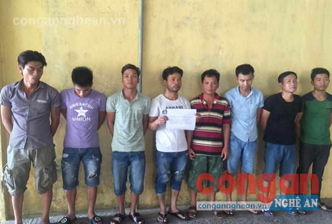 Các đối tượng bị bắt giữ.