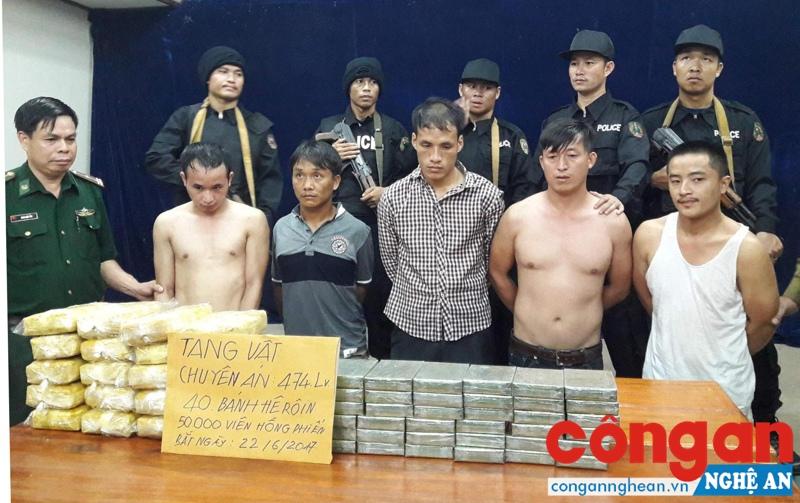 Đối tượng và tang vật trong Chuyên án 474LV bị bắt giữ