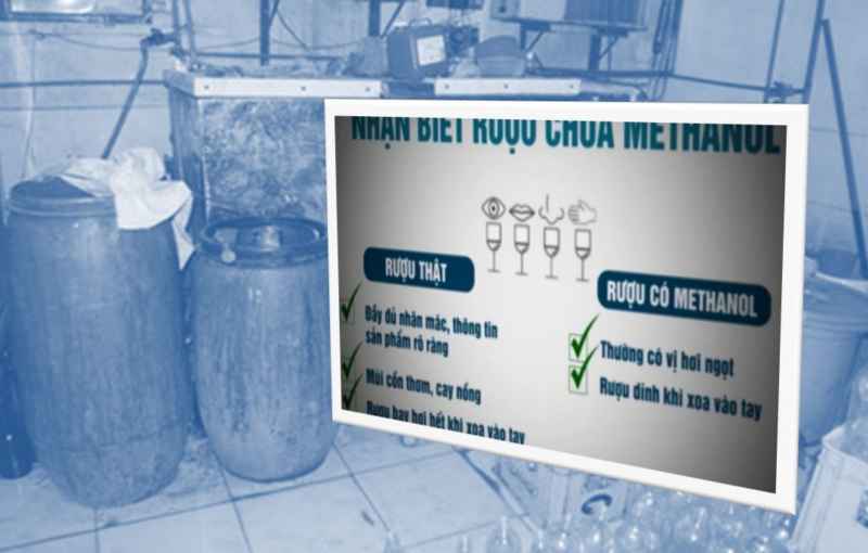 Phân biệt rượu nấu và rượu chứa metanon không khó