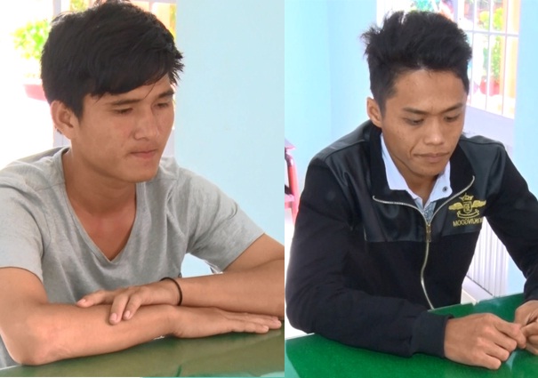Đối tượng Đạt và Duy tại Cơ quan điều tra