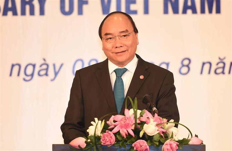 Thủ tướng Nguyễn Xuân Phúc phát biểu tại lễ kỷ niệm. Ảnh VGP/Quang Hiếu