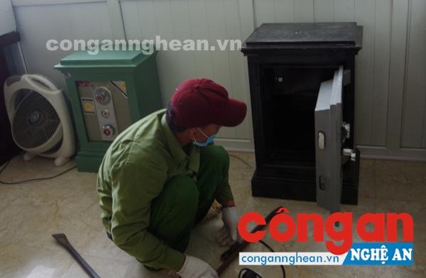 Đối tượng Sơn thực hiện lại hành vi phạm tội tại Công ty TNHH Tâm Trí Mạnh