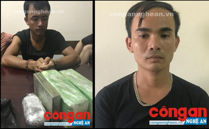 2 đối tượng Võ Văn Hà và Nguyễn Danh Trực cùng tang vật