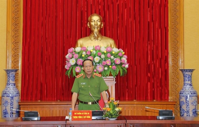 Thứ trưởng Lê Quý Vương phát biểu tại Hội nghị.